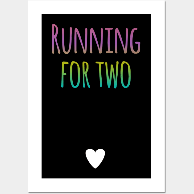 Running For Two - Pregnant Runner Wall Art by PodDesignShop